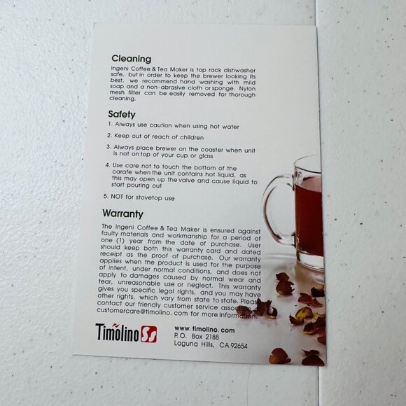 Timolino Ingeni Coffee & Tea Maker With Lid 16 Fl Oz Green - Picture 4 of 11